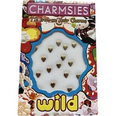 Charmsies Iron In Hair Charms Decor Gold Hearts – apply with flat iron