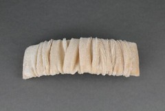 Cream velvet barrette scrunched fabric rectangle hair clip 4-4.25″ long