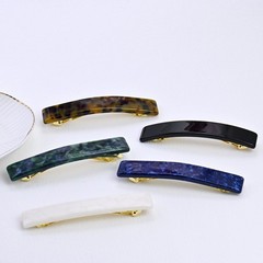 Hair clip with simple straight spring clip
