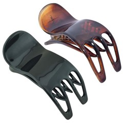 French Simply Bear Paw Medium 3” Set of 2 Celluloid Side Slide In Jaw Yoga Hair