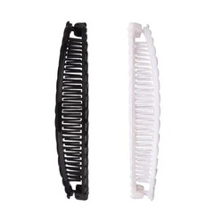 Women Solid Color Banana Hair Clip for Girls Vintage Wave Comb Hairpin Hair Brai