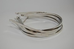 12 PCS Metal Headbands with Bent End Available in Silver or Black Color 4mm, 6mm