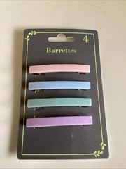 Classics Barrettes Pack 4 Piece Hair Women’s Or Girl’s Barrette Multicolor New