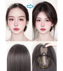 3×4.3″ Invisible Free Parting Lace Base Hair Topper Clip in 10″-100% Human Hair