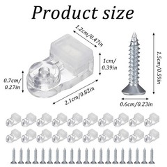 20 Pcs Glass Retainer Clips Mirror Holder Clips Plastic Glass Panel Clip with…