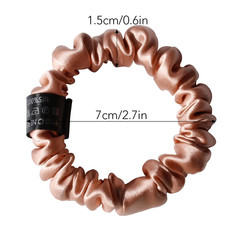 100% Pure Mulberry Silk Scrunchies Hair Ties Rubber Bands for Women Girls Small