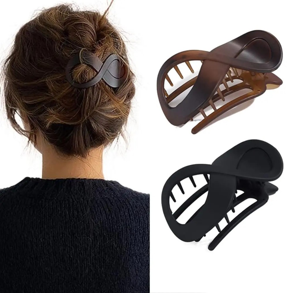 24 pcs French Concord Hair Clip Acrylic Hair Claw Clips Thick Hair Flat Grip.