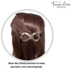 French Amie Infinity Loop 3” Cellulose Handmade Automatic Hair Barrette