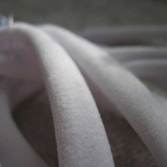 6 Plain Soft WHITE No Metal Elastic Fabric Ponytailer Hair Bands Shiny Sparkle