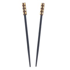 Set of Two 7 inch LongWooden Hair Sticks With Gem Tops for Women – Brown