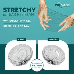 Invisible Hair Nets Women & Men Pack of 100 Elastic 24″ Mesh Hair Net Buns Long