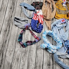 Claires Hair Accessories Lot Womens One Size Headbands Scarves Scrunchies Mixed