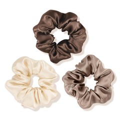 OLESILK 100% Mulberry SilkScrunchies for Hair Sleep, Women Grils Silk Hair Ti…