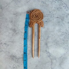 Handmade Rose flower hair pin hair stick hair fork | Wooden Hair accessory Gifts