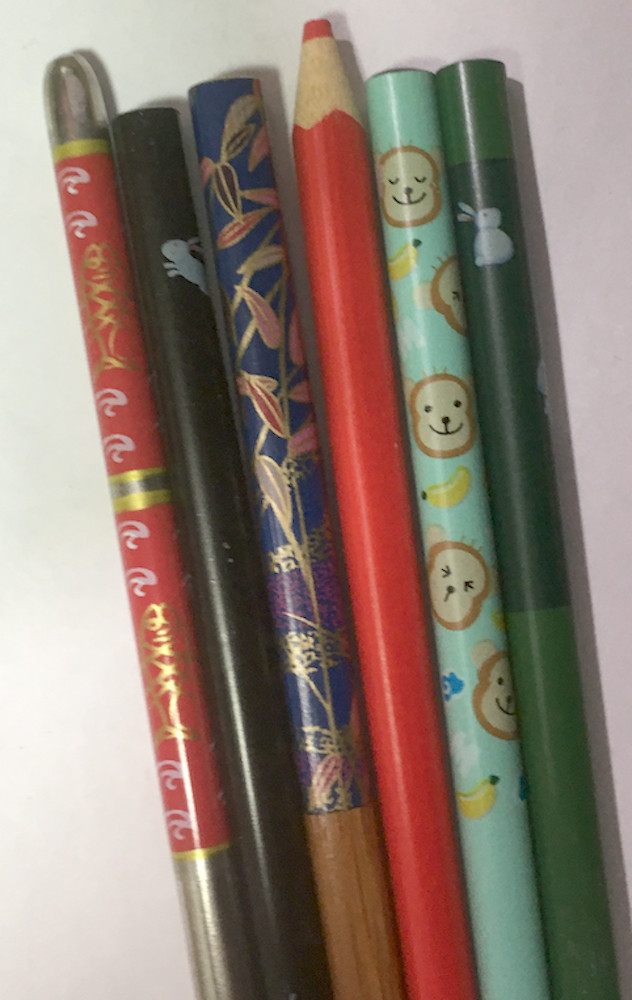 6 Individual 9″ HAIR STICKS NOT IN PAIRS All 6 sticks different