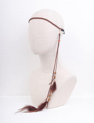 Boho Feather Headband Indian Hippie Gypsy Headpiece Feather Tassel Headdress Adj