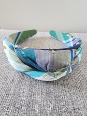 Blue Green And Gold Knot Headband