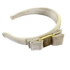 Ferragamo Vara Nylon Headband Cream Vintage Authentic