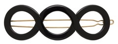Triple Circle Tige Boule Barrette – Black