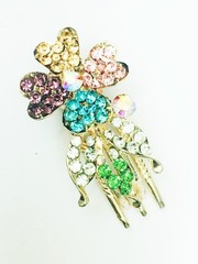 USA SELLER Crystal Hair Clip Bobby Pin Rhinestone Flower Claw Jaw Colorful
