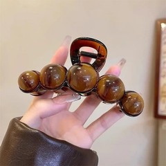 1pc Fashion Pearl Large Simple Elegant Acrylic Hair Claw Hairpin For Women’s