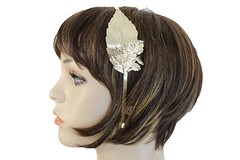 Fun Women Headband Gold Metal Long Leaf Fashion Hair Accessory Casual Look Teens