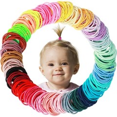 200PCS Baby Hair Ties No Crease Elastic Ponytail Holders for Girls Toddlers