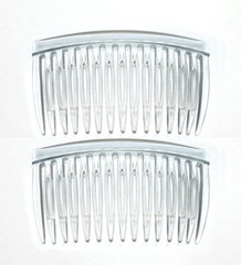 Women’s Fashion Vintage Hair Side Combs Plain Pastel Color 3″ New Made in France