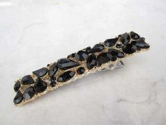 2 1/3 inch multi-color crystal rhinestone alligator hair clip barrette