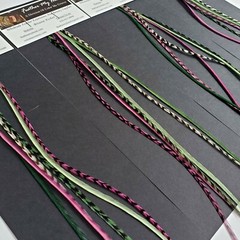 Feather Hair Extensions, 6 Pc, Optional Kit, Short – Mega Long, Barberry Mix