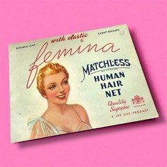 1960s Human Hair Net Femina Matchless Light Brown NOS Vintage Double Cap