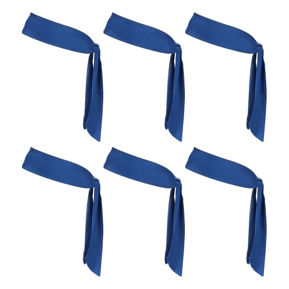 6Pcs Head Ties Headbands Ninja Karate Headband Sports Tie Back Blue