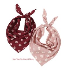 Floral Printed Triangular Headscarf for Women For Fitness Workout Wear
