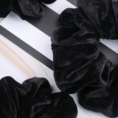 IVARYSS Extra Large Scrunchies for Women’s Thick 1 Count (Pack of 4), V-Black