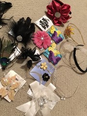 ICING & CLAIRE’S LOT OF 20 JEWEL FEATHER RHINESTONE HAIR CLIPS PINS HEAD BANDS