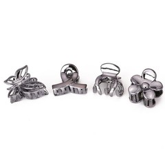 LONEEDY 10 Pack 5.1Inch Extra Large Hair 1 Count (Pack of 10), Silver Black