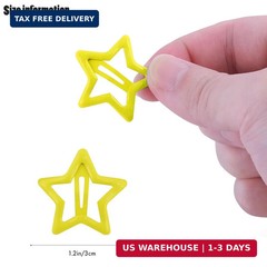 Star Hair Clips Multiple Colors Snap Hair Barrettes Non Slip Star Hair Accessori