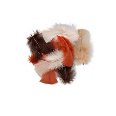 140 Brown, Tan, Rust Natural Color Mix Real Turkey Feathers 2 – 5 inches Long