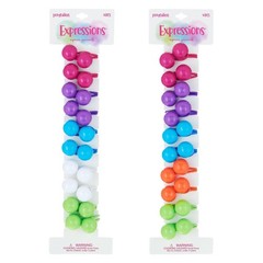 20 Pcs Round Ponytail Balls Twin Bead Hair Elastic Ponytail Balls Holder