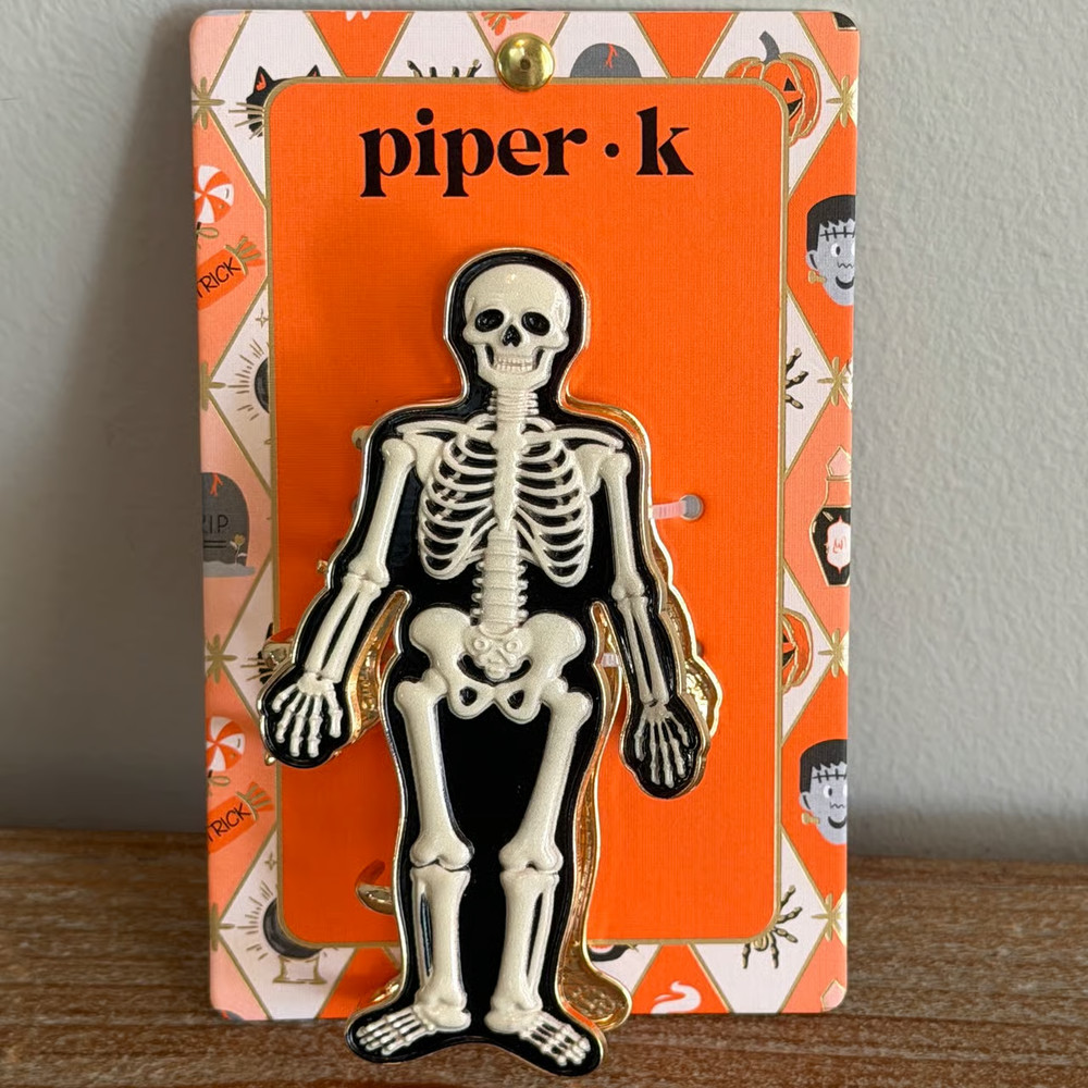NEW Piper K Halloween Hair Claw Clips Spooky skeleton Skull viral