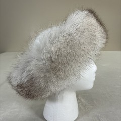New Finland Fox Fur Headbands: Black & Grey Speckled Made in Canada Bnfts Chrty