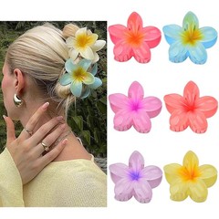 Flower Hair Claw Clips for Women, 6 PCS 1 Count (Pack of 6), A-Multicolored
