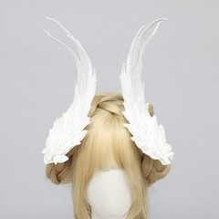 Halloween Black White Lace Angel Wing Hair Clips Cosplay Costume Hair Accessory