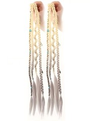 A pair(2 sets)Fashion Boxing Braid Synthetic Hair Bohemian Extension Clip in 20″