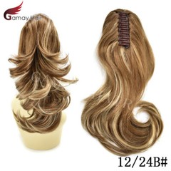 Thick Jaw Claw Clip In Ponytail Curly Wavy Hair Extensions Natural As Human Hair