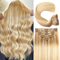 CWRDK Clip in Hair Extensions Real Human Hair, Remy Human Hair Clip ins for Wome