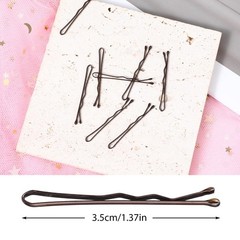 XLIUAX 150 Count Mini Bobby Pins, 1.38 Inch Small Bobby Pin Curved Waved Hair…