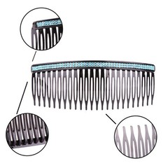 Fashion Women 24 Teeth Hair Comb Pin Clip Double Rows Rhinestone Hair Side Combs