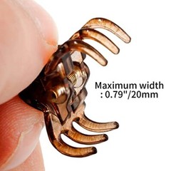 BokWin 24 Pcs Mini Hair Clips,0.6 Inch Claw 1 Count (Pack of 24) Brown