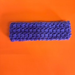 Purple Blue Pink Red Knit Handmade Button Headband Women Teens Solid Casual